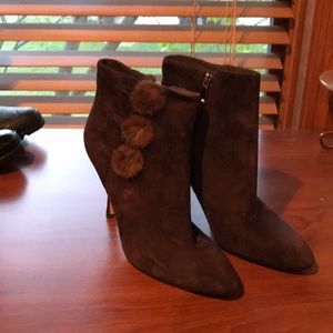Via Spiga brown suede booties